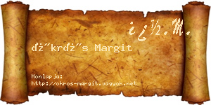 Ökrös Margit névjegykártya